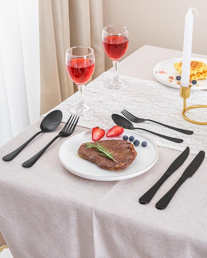 Matte Black Silverware Set - Image 7