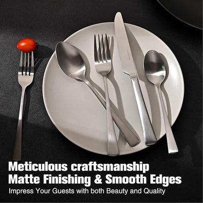 Silverware Set for 8, 40-Piece 18/10 Stainless Steel Flatware Set, Forged - Image 6