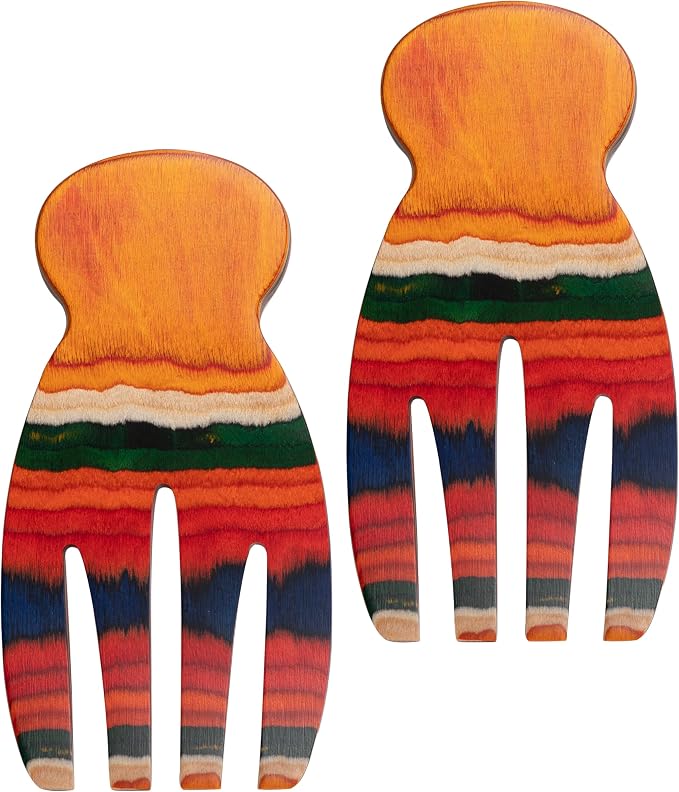 2 Pcs Salad Hands, Pakkawood Salad Tongs by ZAROCRUS