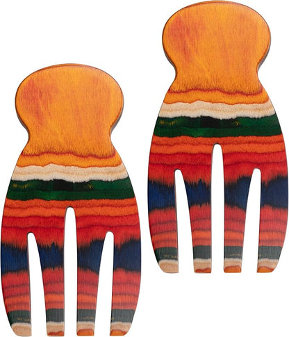2 Pcs Salad Hands, Pakkawood Salad Tongs by ZAROCRUS