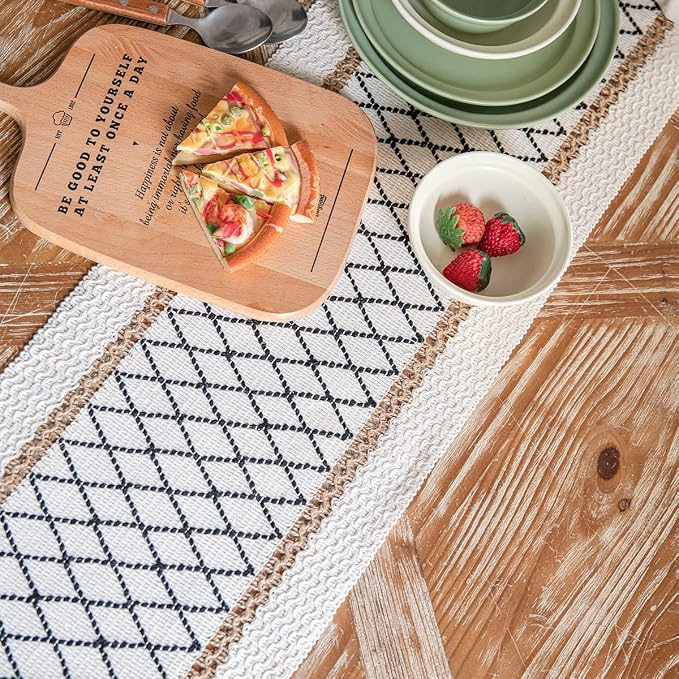 Table Runner, Boho Table Runner Cotton Linen Table Decorations, Farmhouse Table - Image 3