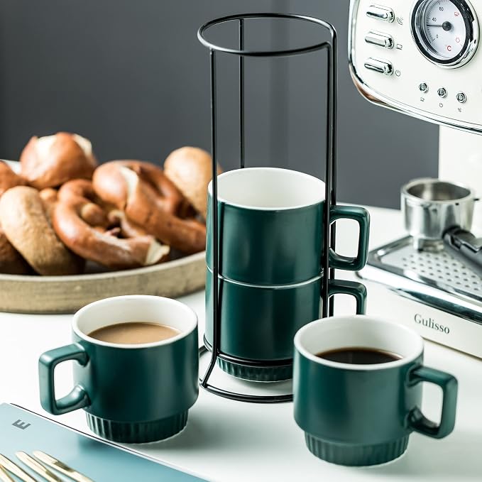 Miamolo Stackable Coffee Mugs Set of 4 - Image 7