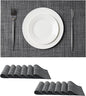 Leetaltree Black and Grey Woven Placemats Set of 12 by Leetaltree-ArtatEveryTable