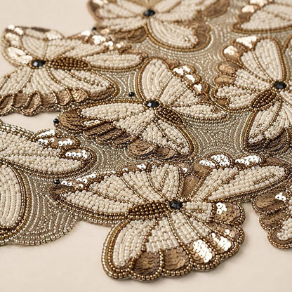 Handmade Beaded Table Runner 13 x 36 Inch, Elegant Dining Table Décor - Image 3