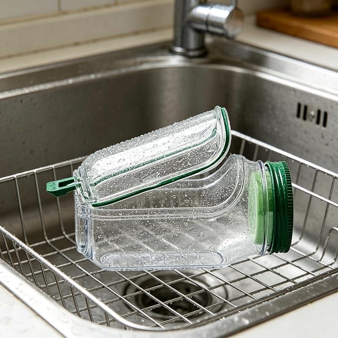 35oz Green Mason Jar with Airtight Lid - 1000ml - Image 4