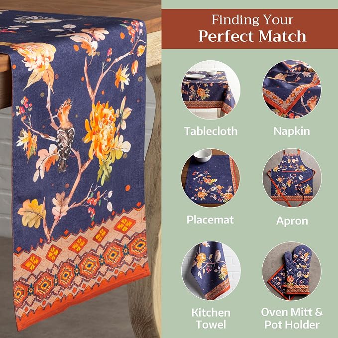 Maison d' Hermine Table Runner 100% Cotton 14.50" x 72" | Table Runners 72 - Image 5