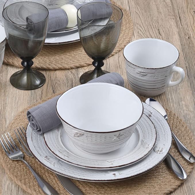 Pfaltzgraff Trellis Coastal 16-Piece Dinnerware Set, Service - Image 5