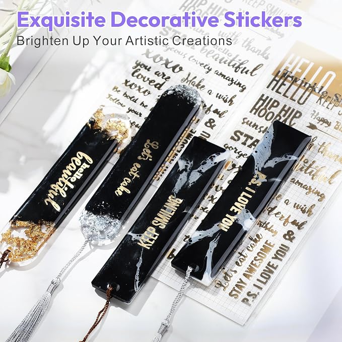 HeyClear Bookmarks Resin Silicone Molds Kit, Casting Molds - Image 2