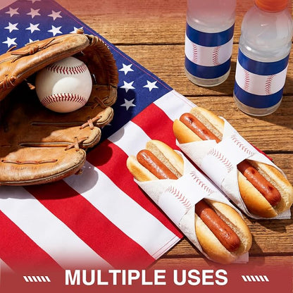 FoldTier 300 Pcs Baseball Paper Napkin Rings Bulk Disposable Sports Napkin - Image 7