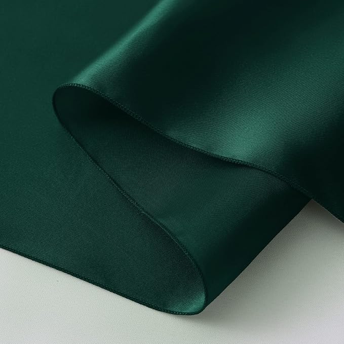 Horbaunal 6 Pack Satin Runners 12 x 108 Inch, Forest Green | Bright Silky - Image 7