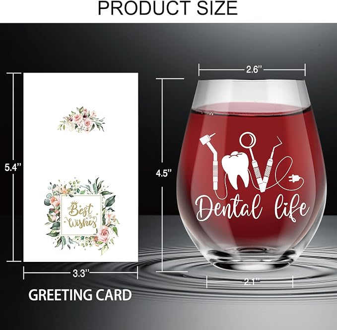 AGMDESIGN Dental Life Funny Wine Glass - Image 2