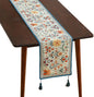 Designer French Linen Table Runner, Colorful Floral Pattern, Dining Table by Isaennehomedecoration
