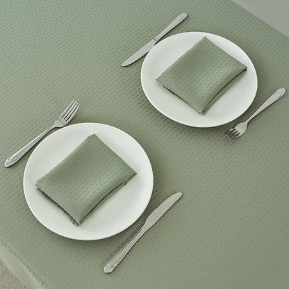 maxmill Cloth Napkins Weaved Texture Pattern Soft Comfortable and Luxury Serviette for Restaurant Family Dinners Weddings Parties and Banquets Set of 4 Pieces, 20 x 20 Inch Sage Green