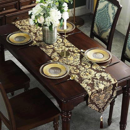 Table Runners Retro Flowers Luxury Jacquard - Image 3