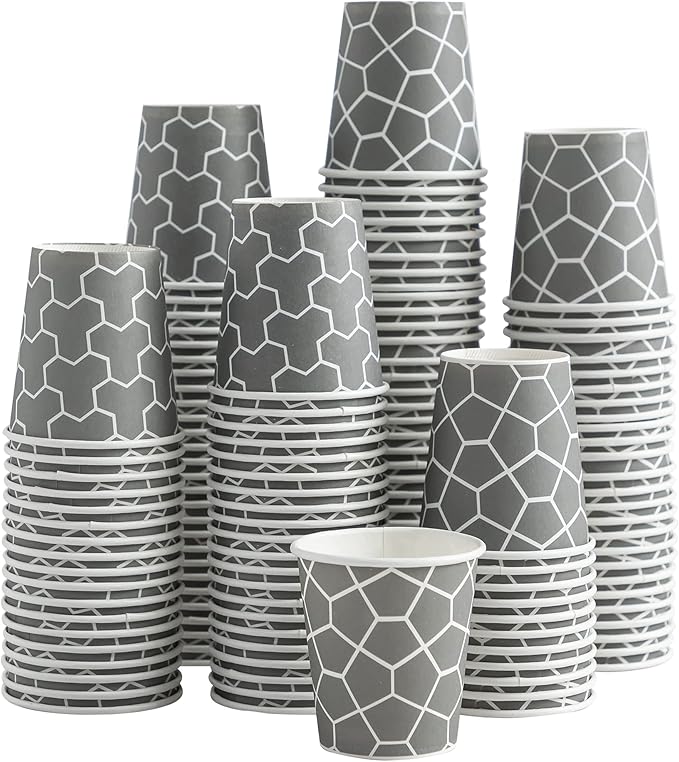 600 Pack 3oz Bathroom Paper Cups, Disposable Dixie Mini Cups | Leak-Proof by Huifany
