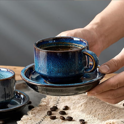 JIEMEI HOME Porcelain Stackable Cappuccino Cups - Image 2