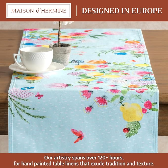 Maison d' Hermine Table Runner 100% Cotton 14.50" x 72" | Table Runners 72 - Image 2
