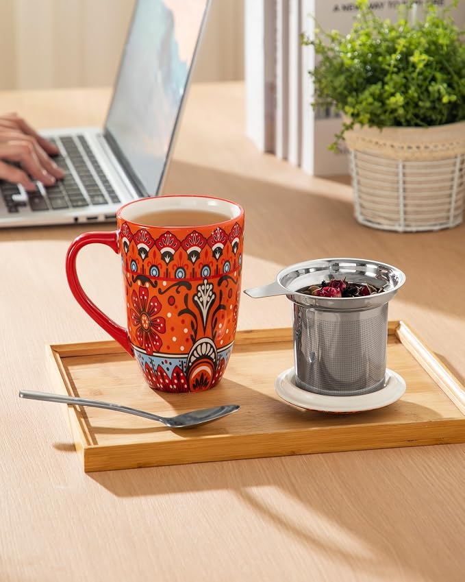 vancasso 18 Oz Tea Infuser Mug - Image 6