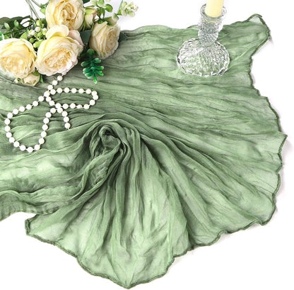 6 Pack Sage Green Cheesecloth Table Runner 10Ft Gauze Cheese Cloth Table Runner - Image 7