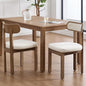 Beige Dining Chairs Set of 2, Mid Century Modern Linen Dining Room Chairs with Curved Back, Armless Kitchen Chairs for Living Room/Restaurant/Balcony/Bedroom/Home Desk/Task