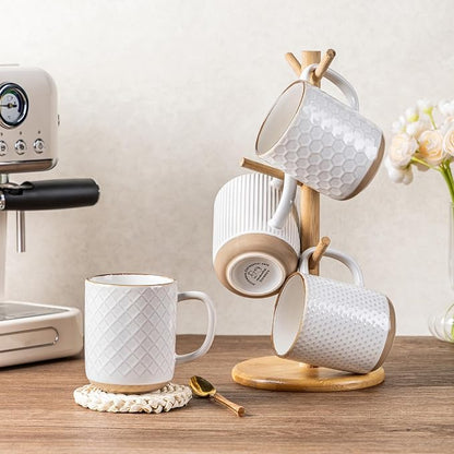 GBhome Coffee Mugs Set of 4, 16 oz White Coffee Cups - Image 9