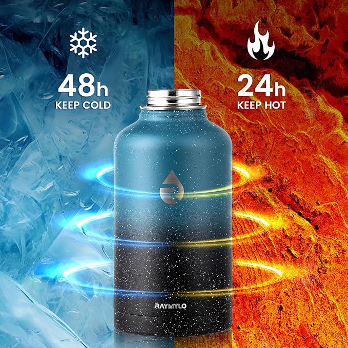 RAYMYLO Insulated Water Bottle 64 oz, Triple Wall Vacuum Stainless Steel | - Image 3