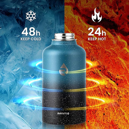 RAYMYLO Insulated Water Bottle 64 oz, Triple Wall Vacuum Stainless Steel | - Image 3