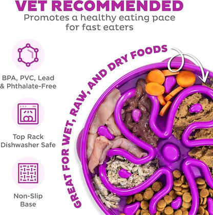 Outward Hound Fun Feeder Slo Bowl – Large 4‑Cup Capacity, Slow Feeding - Image 3