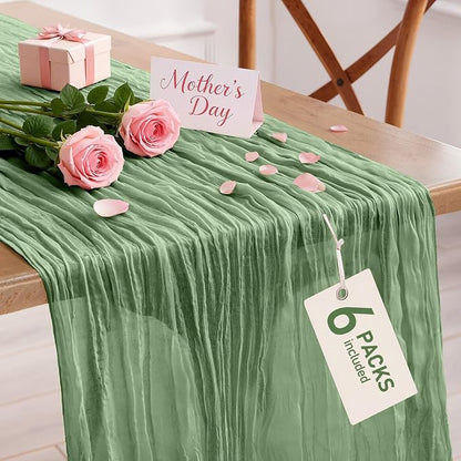 Pureegg 6-Pack Cheese Cloths Table Runner, Baby Shower, Wedding and Farmhouse by Pureegg