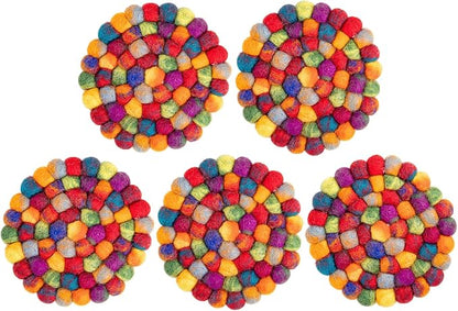 Round Felt Ball Coasters - Image 5