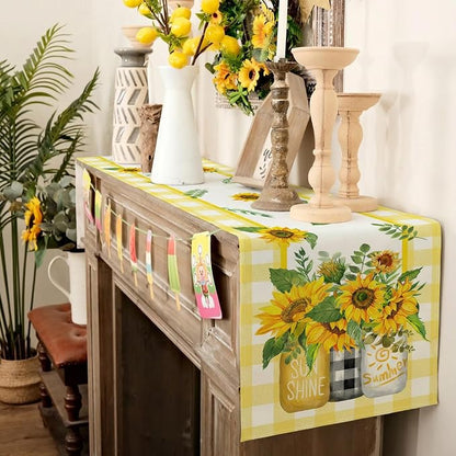 Sunflowers Summer Table Runner 13x90 Inch, Kitchen Dining Table Decoration - Image 8
