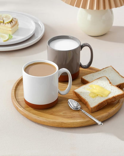 MALACASA 16oz Ceramic Coffee Mugs Set of 4, Stackable Coffee Cups - Image 7