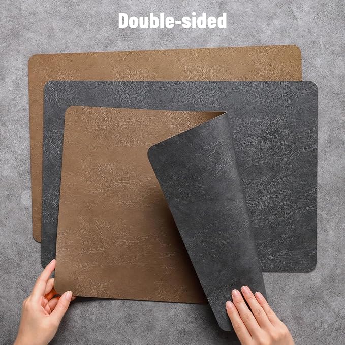 Vinyl Placemats Set of 4, Dual Sided Place Mats - Image 2
