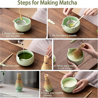 Buucup Matcha Whisk Set, Ceramic Matcha Kit - Image 6