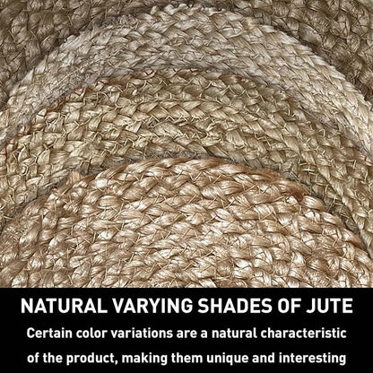 Set of 4 Jute Braided Oval Placemats – 13x19 Inch Rustic Natural Jute Table - Image 6