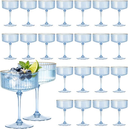 24PCS Plastic Martini Glasses, Unbreakable Reusable Champagne Coupe, Removable by Unknown