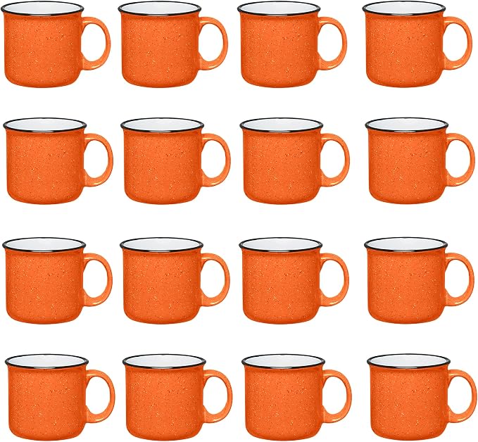Set of 16 Ceramic Campfire Mugs – 15 Oz, Camping – Customizable by GiftsbyDesign