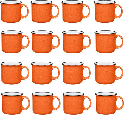 Set of 16 Ceramic Campfire Mugs – 15 Oz, Camping – Customizable by GiftsbyDesign