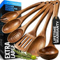 Zulay Kitchen Extra-Large 6-Piece Wooden Spoon Set by ZulayKitchen
