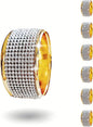Gold Napkin Rings Set of 24, Silver Diamond Napkin Holder for Dining, Metal Napkin Ring Holders, Wedding,Modern Ring Holder Serviette Buckles,Party of Table Setting Home Decor