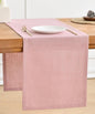 Wracra Linen Table Runner, Burlap Pink Table Runners 48 Inches Long | Rich by Wracra