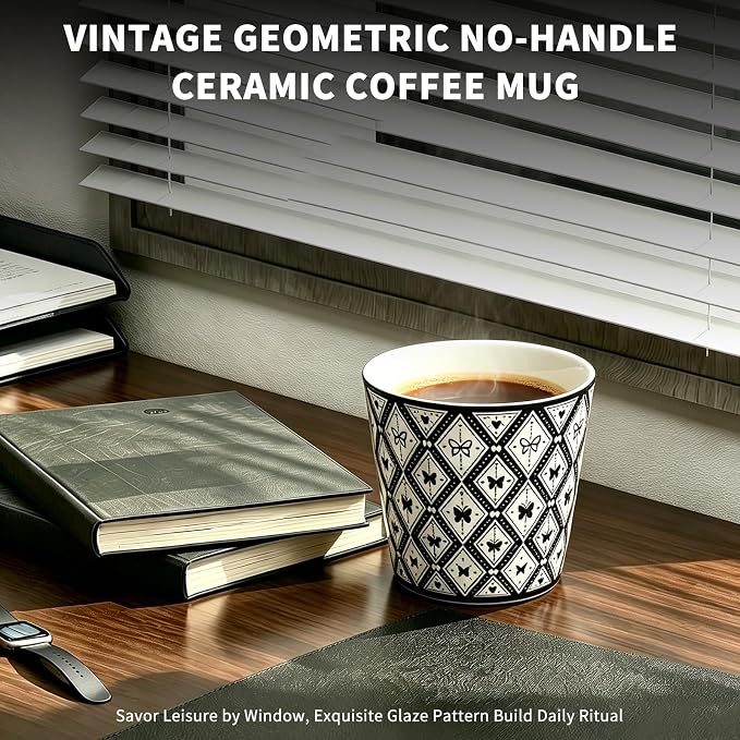 YQ&AMK 8.79oz Hand-Painted Butterfly Ceramic cups - Image 3