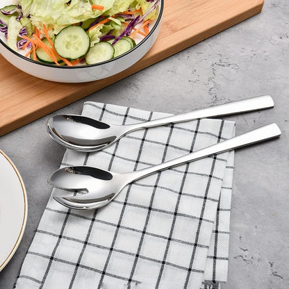 IMEEA Salad Servers 18/8 Stainless Steel Salad Serving Set Salad Fork and Spoon - Image 6