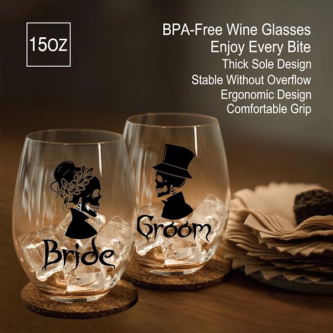 Perfectinsoy Skull Wine Glass 2 Piece - Image 3