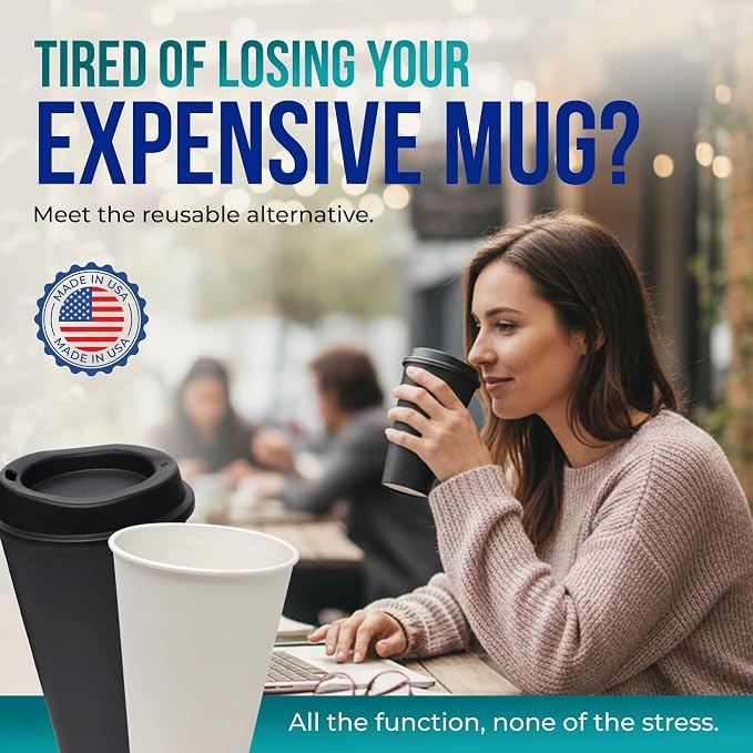 Rolling Sands USA Made 16 oz Reusable Coffee Cups - Image 2