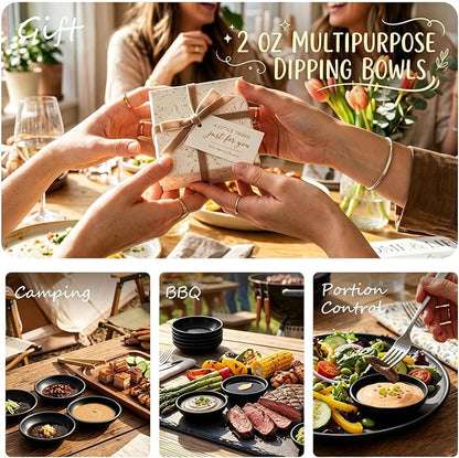 PYRMONT Unbreakable Soy Sauce Bowls Wheat Straw Dipping Bowls 2 Oz Small - Image 8