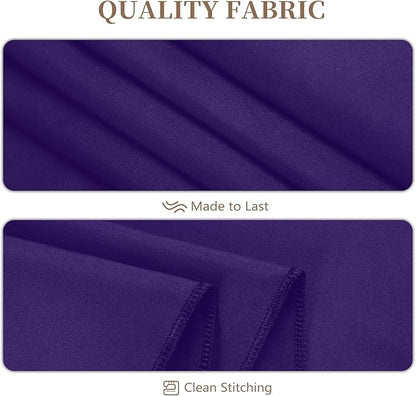 8 Pack Round Tablecloth 120 Inch Cloth Purple Tablecloth for Round Tables, Washable Polyester Table Cloth Stain and Wrinkle Resistant Decorative Table Cover for Wedding Party Dining Banquet