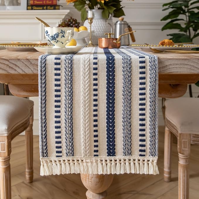 Caflife Boho Table Runner 108 Inchs Long, Dining Room Home Decor by Caflife