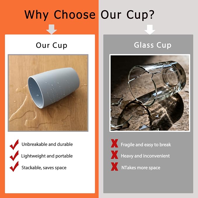 6PCS Wheat Straw Cups, OHOLA Unbreakable Reusable Plastic Drinking Glasses Cups - Image 6