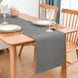 Faux Linen Table Runner Water Resistant 13 x 48 in, Charcoal | Farmhouse Rustic by Nacuci